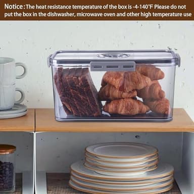 Gifhomfix Bread Box Bread Boxes for Kitchen Counter Airtight, Time Recording Bread Storage Container with Lid, Bread Keeper for Homemade Bread, Toast, Bagel, Donut and Cookies, LARGE Grey - Image 7
