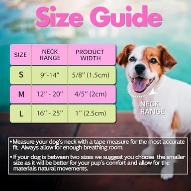 JC HOUSE Medium Dog Collar with Reflective Logo and Soft Padded Neoprene,Summer Tropical Leaf Design, Adjustable,Lightweight & Durable, Neck Size 12’’-20’’ (Leaf, M) - Image 6