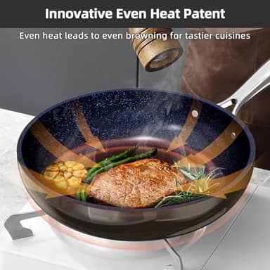 Nuwave Lux 13pc Forged Lightweight Cookware Set PFAS Free, Healthy G10 Duralon Ceramic Coating, Ultra Non-Stick, Stay-Cool Handles, Works on All Cooktops & Induction Ready - Image 3