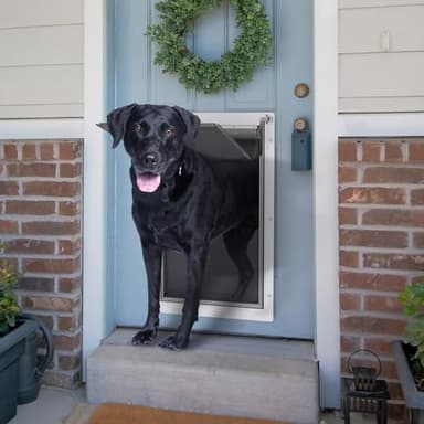 Baboni 3-Flaps Pet Door for Interior and Exterior Doors, Steel Frame and Telescoping Tunnel, Strong and Durable Dog Door(Pets Up to 220 Lb) -X-Large - Image 7