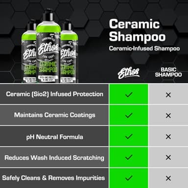 Ceramic Car Shampoo - Car Wash For Ceramic Coatings - Car Wash Soap - Adds Hydrophobic Protection | Enhances Ceramic Coatings, Waxes Or Sealants | Incredible Shine - Image 4