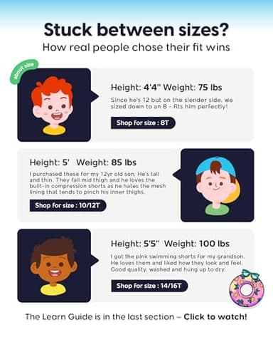 maamgic Boys Swim Trunks with Compression Liner 4-Way Stretch Quick Dry Swim Shorts Swimming Trunks Toddler Boy Coconut Orange 3T - Image 7