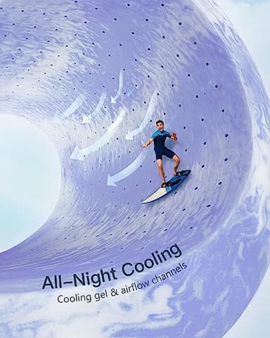 PERLECARE 3 Inch Twin XL Memory Foam Mattress Topper for Pressure Relief, Cooling Gel Infusion, CertiPUR-US Certified Purple, PCMTTXL34PU-US - Image 5