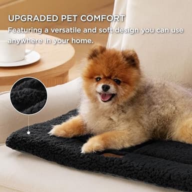 Bedsure Washable Dog Crate Bed for Large Dogs, Soft Foam Floor Pet Mat, Versatile Lightweight Pet Crate Pad for Cages - Image 2