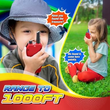 Cool Walkie Talkies for Boys Kids: Gifts Toys for 3 4 5 6 7 8 Year Old Boys Ages 5-7 Kids Walkie Talkies 2 Pack Outdoor Hiking Camping 2 Way Radio Toy Age 3-8 Year Old Boy Girl Birthday Gifts - Image 2