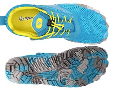 WHITIN Men's Trail Running Shoes Minimalist Barefoot Five Fingers Wide Toe Box Size 10 Gym Workout Fitness Zero Drop Minimus FiveFingers Light Blue 43 - Image 6