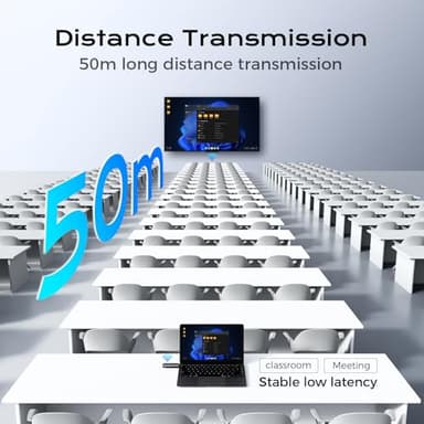 YVQ 2025 Upgraded Wireless HDMI Transmitter and Receiver, 4K Decode, 100FT Range, 2.4G/5G Plug & Play, No App/Bluetooth, Metal Housing, for Streaming Video & Audio to HDTV/Projector/PC/Laptop/TV Box - Image 3