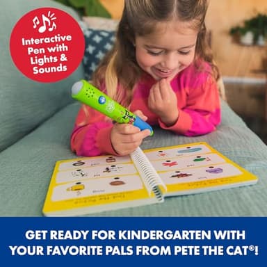Educational Insights Hot Dots Pete The Cat Kindergarten Reading & Math Workbook - Kindergarten Workbooks with Interactive Pen, Homeschool Learning Books, Build Early Reading & Math Skills, Ages 5+ - Image 2