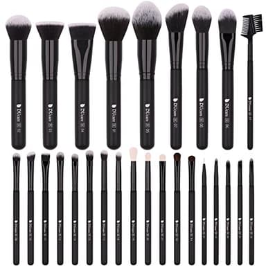 DUcare Professional Makeup Brushes Set 27Pcs Makeup Brush Set Premium Synthetic Kabuki Foundation Blending Face Powder Blush Concealers Eye Shadows Brushes - Image 9