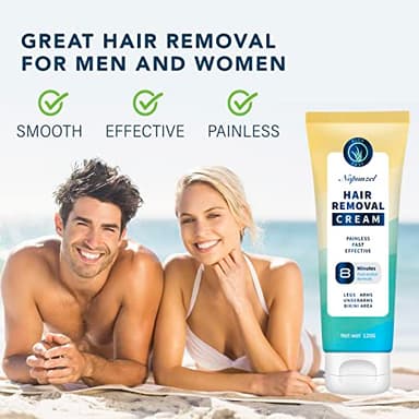 Hair Removal Cream: Intimate/Private Hair Removal Cream for Women and Men - Hair Removal for Body Legs Arms Underarms - Painless Bikini Hair Removal Cream - Depilatory Cream - Skin Friendly - 120g - Image 7