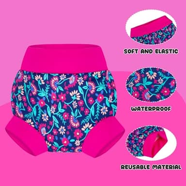 BIG ELEPHANT Reusable Baby Swim Diapers 3pcs– Adjustable, Easy-Wash Swimming Diaper – Soft, Breathable, Waterproof Swim Wear for Boys, 2T - Image 4