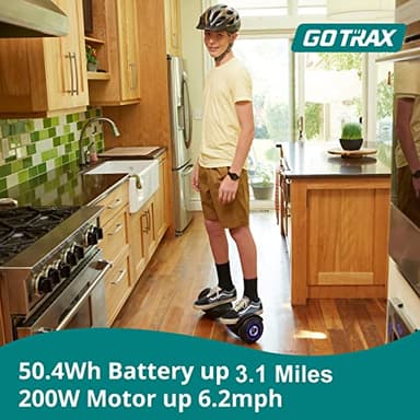 Gotrax EDGE Hoverboard with 6.5" LED Wheels & Headlight, Top 6.2mph & 4 Miles Range Power by Dual Brushless Motor, UL2272 Certified and 50.4Wh Battery Self Balancing Scooters for 44-176lbs Kids Adults (Black) - Image 3