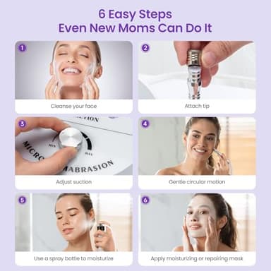 UNOISETION Diamond Microdermabrasion Machine Professional, 3 in 1 Dermabrasion Facial Peeling Skin Care Device for Salon Personal Home Use - Image 8