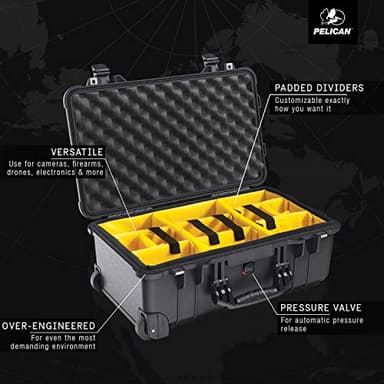Pelican 1510 Case With Padded Dividers (Black) - Image 3