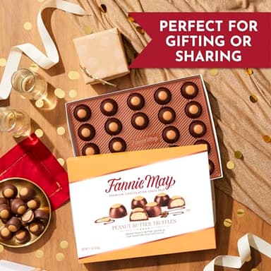 Fannie May, Milk Chocolate Candy, Peanut Butter Truffles, Gift Box, 11 oz - Image 6