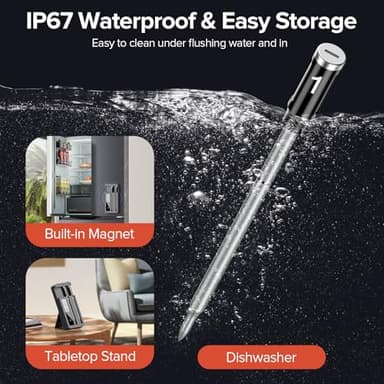 Smart Wireless Meat Thermometer with Dual Probes - Advanced Bluetooth Cooking Thermometer for Perfect Grilling, Smoking, Oven Roasting & Air Frying, Long Range Monitoring & Smart Alerts - Image 6