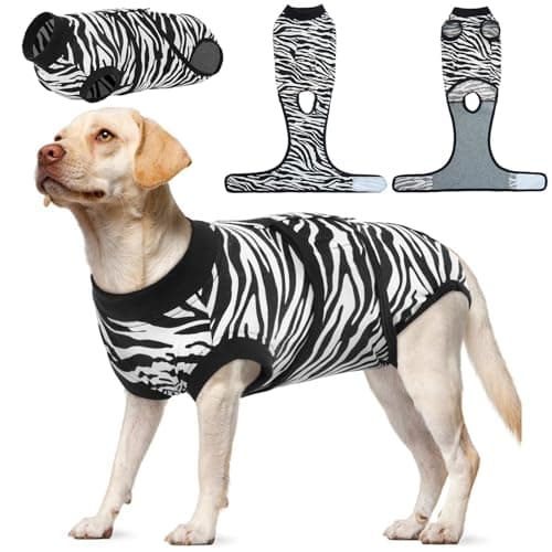 Kuoser Dog Surgery Recovery Suit, Recovery Suit for Female Male Dogs, Dog Onesie After Surgery Spay Neuter, Anti-Licking Pet Surgical Recovery Snugly Suit, Bodysuit for Abdominal Wounds Skin Disease - Image 1