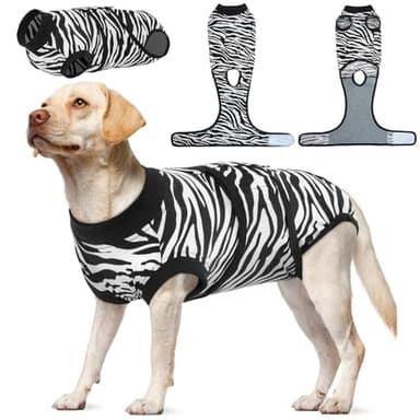 Kuoser Dog Surgery Recovery Suit, Recovery Suit for Female Male Dogs, Dog Onesie After Surgery Spay Neuter, Anti-Licking Pet Surgical Recovery Snugly Suit, Bodysuit for Abdominal Wounds Skin Disease - Image 1