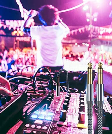 Elebase 1/4 Inch TRS Instrument Guitar Cable 10ft 2Pack,Straight 6.35mm Guitar Bass AMP Cord,Quarter Inch 6.3mm Male Jack Stereo Audio Balanced Line for Electric Guitar,Bass,Keyboard,Amplifier,Speaker - Image 7