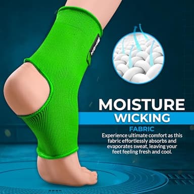 WYOX Ankle Compression Sleeve Support Brace for Men & Women, Running, Gym, Basketball, Cycling, Martial Arts, Kickboxing & Sports Stabilizer Compression Ankle Socks for Training & Recovery - Image 5