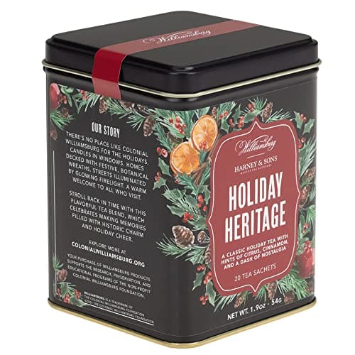 Harney & Sons Holiday Heritage Colonial Williamsburg Blend | Black Tea with Warm Apple, Cinnamon, and Orange Peel,20 Count (Pack of 1) - Image 1