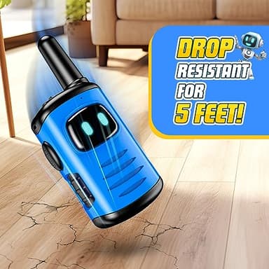 Kids Walkie Talkies Toys for Boys: comedyfun Mini Robots Walkies Talkies 2 Pack Birthday Gifts for 3 4 5 6 7 8 Year Old Boys Toys Age 4 5 6 7 8 Camping Outdoor Games - Image 4