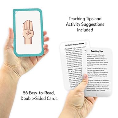 Teacher Created Resources Sign Language Flash Cards (EP62076), White Medium - Image 3