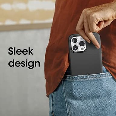 OtterBox iPhone 14 Pro Max (ONLY) Symmetry Series+ Case - Black, Ultra-Sleek, Snaps to MagSafe, Raised Edges Protect Camera & Screen - Image 6