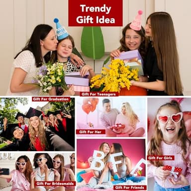 Trinchic Travel Jewelry Case, Small Jewelry Box with Friendship Bracelet, Taylor Merch Gift for Girls Daughter Sister Friends, Graduation Birthday Gift, Eras - Image 6