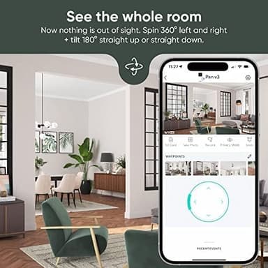 WYZE Cam Pan v3 Indoor/Outdoor IP65 1080P 360° Pan/Tilt/Zoom WiFi Smart Home Security Camera, Motion Tracking for Baby/Pet, Color Night Vision, Works with Alexa&Google Assistant, Free Expert Setup - Image 3