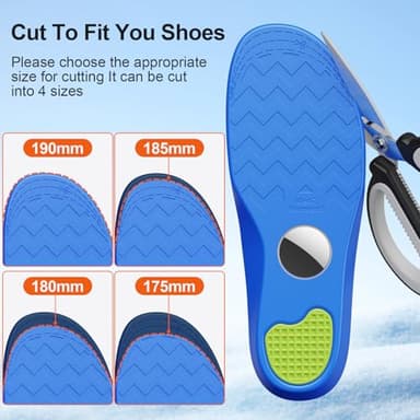 Hidden Holder Insole Compatible with AirTag, Tracking Device Insert Case for Kids Adults and Elderly, Secure Fit for Sneakers & Daily Shoes, Anti-Lost Tracker Soft Inserts for Shoes, Blue (175-190mm) - Image 3