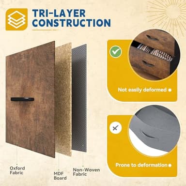 DWVO 8-Drawer Fabric Dresser, Furniture Storage Tower Cabinet, Organizer for Bedroom, Living Room, Hallway, Closet - Image 7