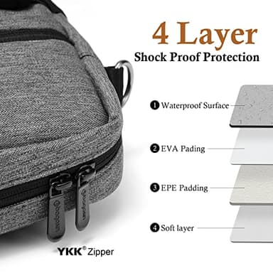 bagasin 15 15.6 16 inch Laptop Computer PC Shoulder Bag Carrying Case, Water-Repellent Fabric Briefcase, Lightweight Toploader, Business Casual or School - Image 3