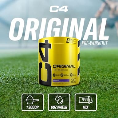 Cellucor C4 Original Pre Workout Powder Grape Sugar Free Preworkout Energy for Men & Women 150mg Caffeine + Beta Alanine + Creatine - 30 Servings (Packaging May Vary) - Image 7