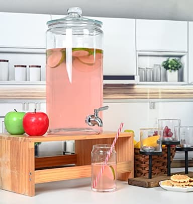 2 Gallon Beverage Serveware with Stainless Steel Spigot + Marker & Chalkboard 100% Leakproof Glass Drink Dispenser for Parties with Spout, Airtight Beverage Dispenser for Water Juice Laundry - Image 7