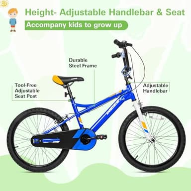 WEIZE Kids Bike, 20 Inch Children Bicycle for Boys Girls Ages 6-12 Years Old, Rider Height 48-60 Inch, Coaster Brake, Multiple Color Options - Image 2