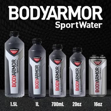 BODYARMOR SportWater Alkaline Water, Superior Hydration, High Alkaline Water pH 9+, Electrolytes, Perfect for your Active Lifestyle, 16oz 12 pack Cans - Image 6