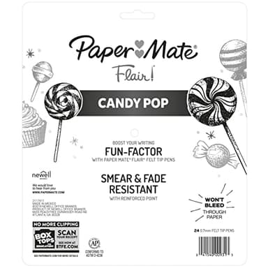 Paper Mate Flair Felt Tip Pens Medium Point 0.7 Millimeter Marker Pens Back to School Supplies for Teachers & Students Assorted Colors 24 Count - Image 9