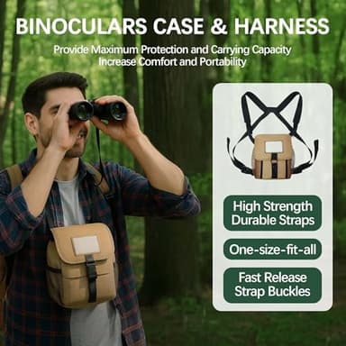 15x54 Binoculars for Adults High Powered with Harness, Phone Adapter and Bluetooth Camera Remote - Super Bright Waterproof Binoculars for Bird Watching Hiking Cruise Travel Stargazing - Image 4