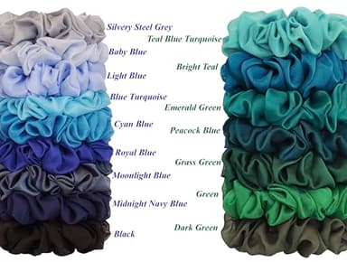 38 Colors Available, Big Scrunchies for Hair, Soft Cheer Chiffon large Ponytail Holder, Cute Birthday Gift for Women Girl Teen, Holiday Accessory (Bright White) - Image 6