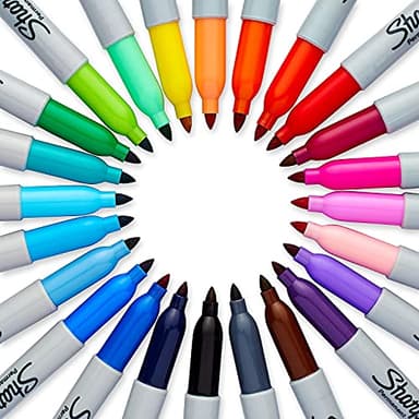 Sharpie Electro Pop Permanent Markers, Fine Tip, Marker Set, Assorted Colors, 24 Count - Coloring, Drawing, Art, Markers, Writing - Image 8