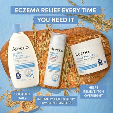 Aveeno Eczema Therapy Daily Moisturizing Cream for Eczema-Prone Skin with Colloidal Oatmeal & Ceramide, Fragrance-Free, Steroid-Free, Soothes Dry, Itchy Irritated, Sensitive Skin 12 fl oz - Image 6