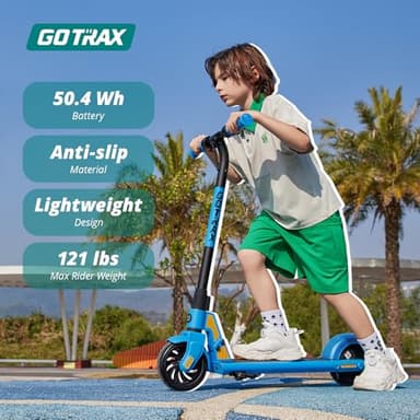 Gotrax GKS Electric Scooter, Kick-Start Boost and Gravity Sensor Kids Electric Scooter, 6" Wheels UL Certificated E Scooter for Kids Age of 6-12 (Blue) - Image 3