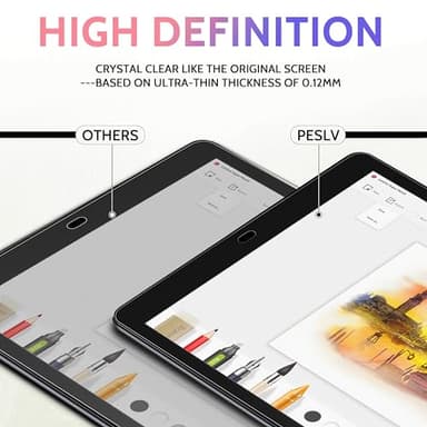 Peslv 2 Pack Like Paper Screen Protector for iPad 9th/8th/7th (10.2-Inch, 2021-2019), Matte Anti Glare PET Film/Blue Light Filter Eye Protection Cover/Drawing & Writing Feel Like on Paper - Image 5