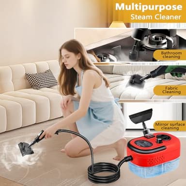 Handheld Steam Cleaner with 1200ml Large Water Tank & High Pressure - for Floors, Upholstery, Grout, Cars, Tiles, Windows, Kitchen - Image 2