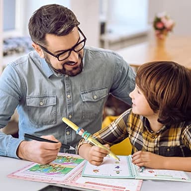 Magical Handwriting Workbooks Handwriting Practice Copybook, Handwriting Aid Magic Pen Reusable Copybook Grooves Template Design for Children Books Suitable for Children's Learning (6) - Image 9