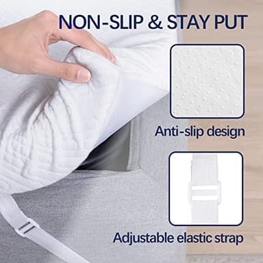 3 Inch Gel Memory Foam Mattress Topper Twin XL Size High Density Cooling Pad Pressure Relief Bed Topper (with Removable & Washable Bamboo Cover) - Image 3