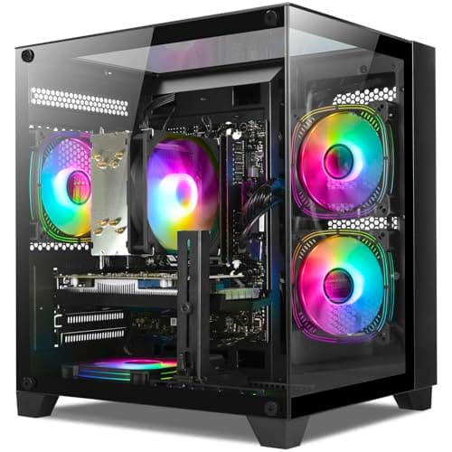 LXZ Gaming PC Desktop I5-13400F, 6 core 2.5GHz Desktop Computer, GeForce RTX3050, 6G DDR4 RAM, 1TB NVME SSD, Tower Computer for Gaming, Home and Office (Black) - Image 1