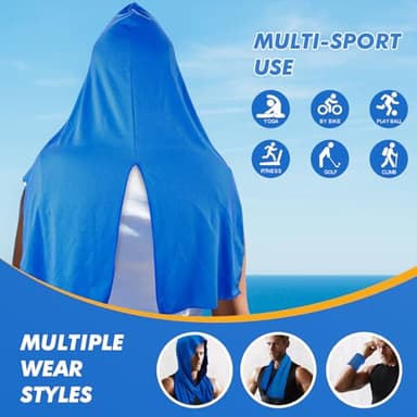 CSITE Cooling Hoodie Towels, Instant Cooling Towels for Neck and Face, UPF 50 Sun Protection, Ice Towel for Hot Weather, Head Towel for Sports, Camping, Cycling & More Activities - Image 5
