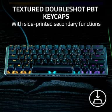 Razer Huntsman V3 Pro Mini 60% Esports Gaming Keyboard: Analog Optical Switches - Razer Snap Tap - Rapid Trigger - Adjustable Actuation - Dual-Purpose Mod Keys - Doubleshot PBT Keycaps - Black - Image 7